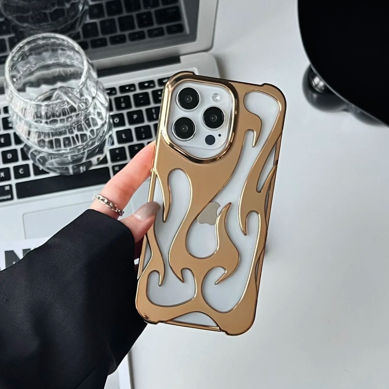 Flame pattern iPhone Case Metalic colors - iDevice Hub