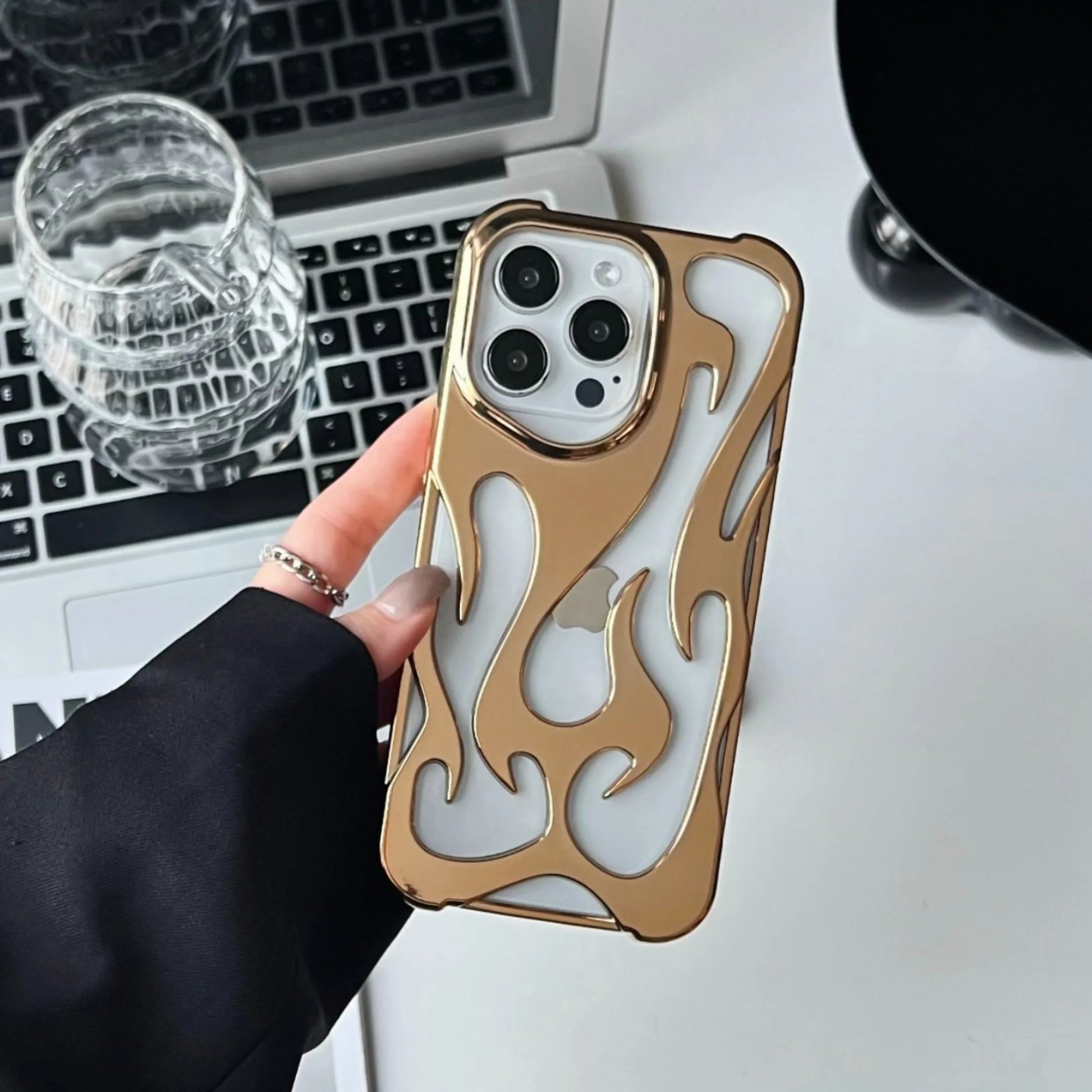 Flame pattern iPhone Case Metalic colors - iDevice Hub