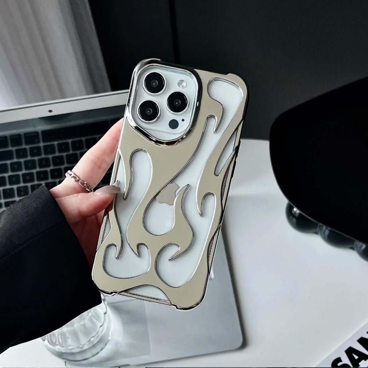 Flame pattern iPhone Case Metalic colors - iDevice Hub